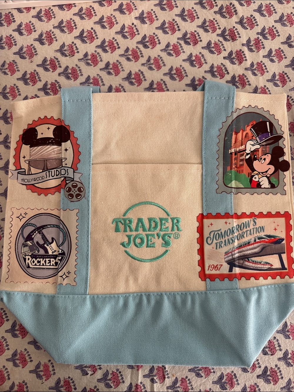 Disney Rides Disneyworld Custom Made Trader Joes Mini Tote